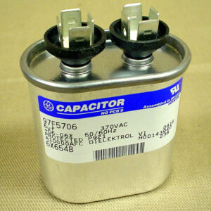 Capacitor, Motor Run, 6uf, 370VAC, 50-60Hz