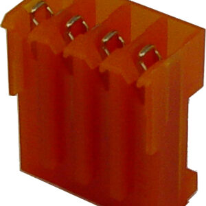 Connector,  CLOSED WITH TABS 4P L.R., orange, 18 AWG, .156" Center