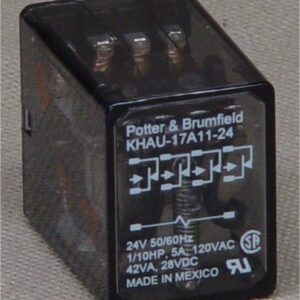 Relay, Multicontact, 24V 50/60Hz, 1/10HP, 5A, 4PDT